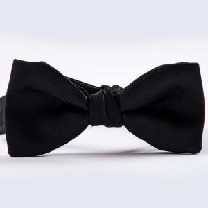 Black Simply Solid Bow Tie