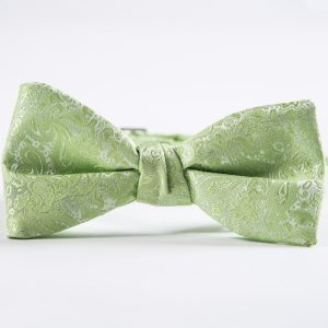 Lime Romance Paisley Bow Tie