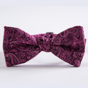 Wild Berry Romance Paisley Bow Tie