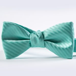 Mint Simply Solid Striped Bow Tie