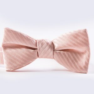 Blush Striped Bow Tie