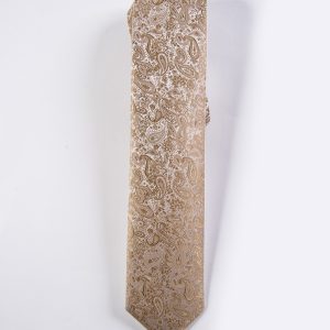Toffee Gold Simply Solid Paisley Neck Tie