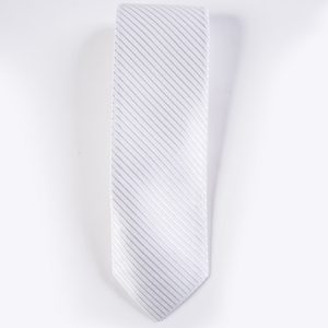 White Portofino Striped Tie