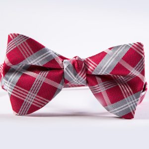 Strawberry Simply Solid Plaid Bow Tie