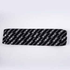 Black Simply Solid Plaid Cummerbund
