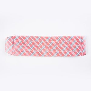 Coral Plaid Cummerbund