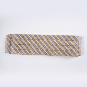 Toffee Gold Simply Solid Plaid Cummerbund