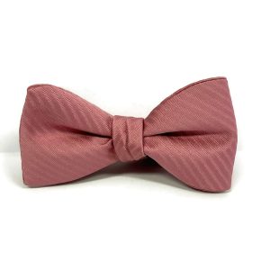 Dusty Rose Simply Solid Striped Bow Tie