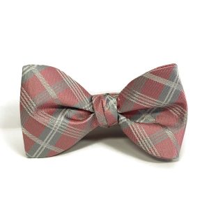 Dusty Rose Simply Solid Plaid Bow Tie