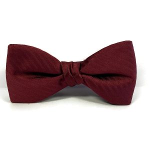 Merlot Simply Solid Striped Bow Tie