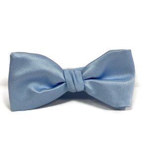 Ice Blue Simply Solid Bow Tie