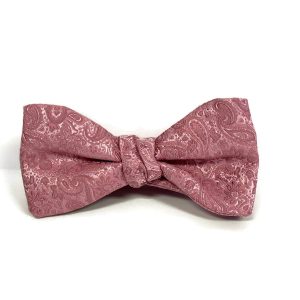 Dusty Rose Simply Solid Paisley Bow Tie