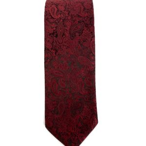 Merlot Simply Solid Paisley Neck Tie