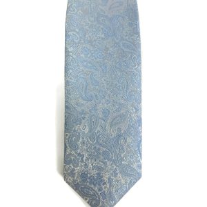 Ice Blue Paisley Neck Tie